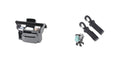 Cradle of Joy grey stroller organizer caddy with multiple pockets and two heavy-duty pram hooks.